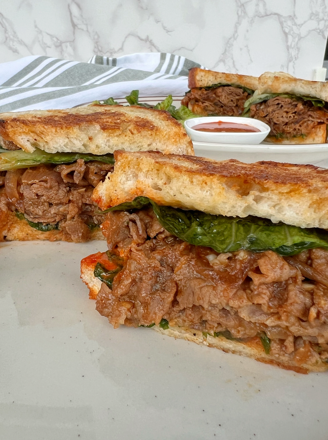 Juicy Korean Beef Bulgogi Sandwich